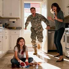 The little girl was forced by her stepmother to do housework until she bled and collapsed from exhaustion. Her father, a soldier, came home unexpectedly, saw his daughter, and shouted.
